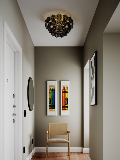 Westwing Plafón De Vidrio De Diseño Monarque