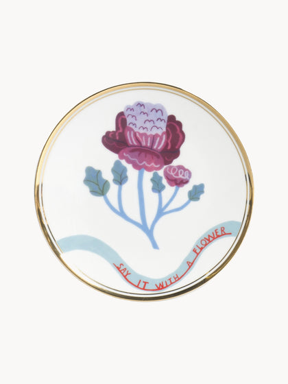 Westwing Plato artesanal de porcelana Geranium