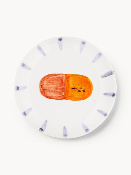 Westwing Plato De Pastel Pintado A Mano Chill Pill