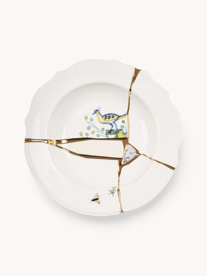 Westwing Plato hondo de porcelana Kintsugi