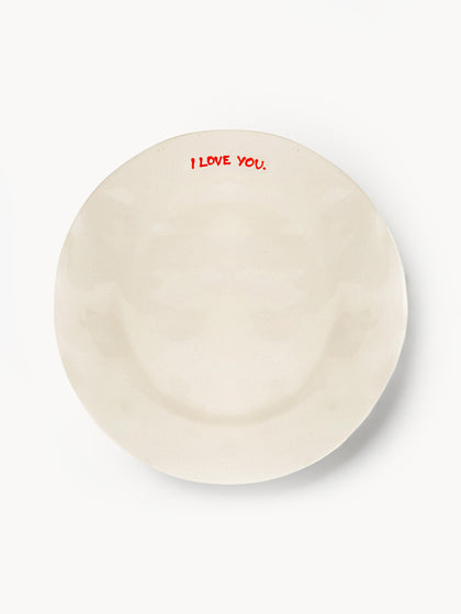 Westwing Plato postre pintado a mano I Love You