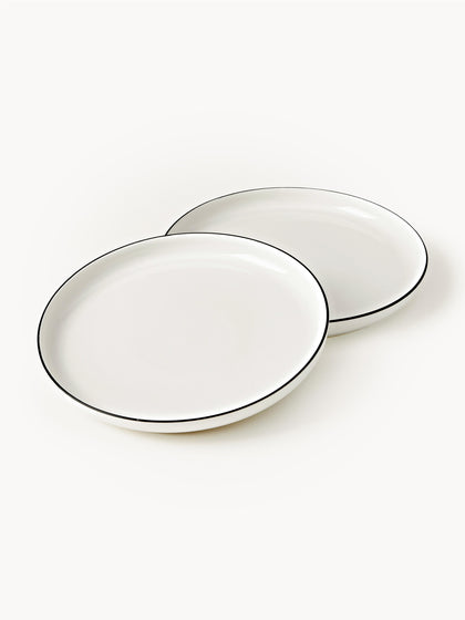 Westwing Platos Llanos De Porcelana Facile 2 uds