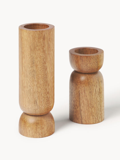 Westwing Portavelas De Madera De Mango Matti 2 uds