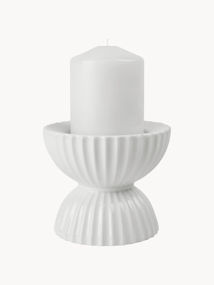 Westwing Portavelas De Porcelana Con Relieves Tura