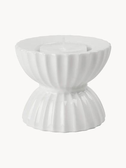 Westwing Portavelas De Porcelana Con Relieves Tura