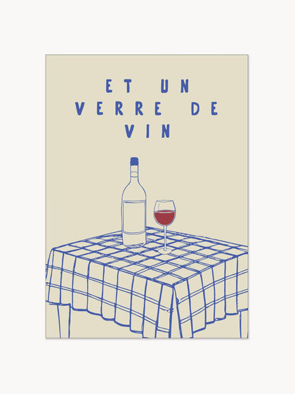 Westwing Póster Et Un Verre de Vin