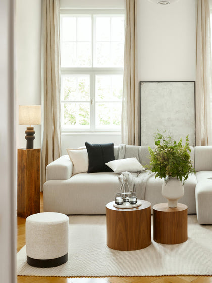 Westwing Puf De Tejido Bouclé Orchid