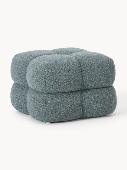 Westwing Puf en tejido bouclé Ellie