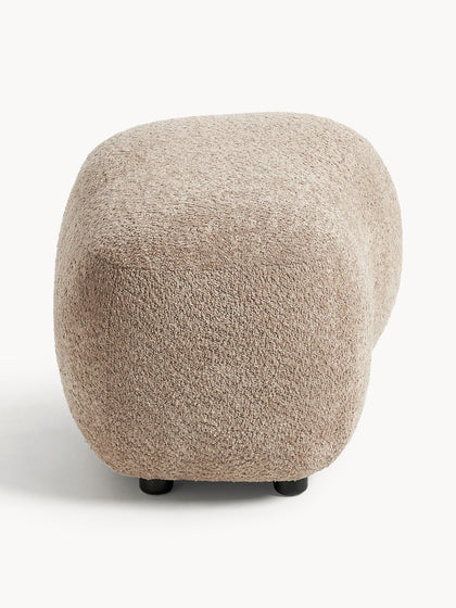 Westwing Puf Reposapiés De Borreguillo Bouclé Alba