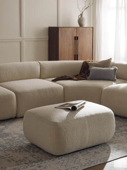 Westwing Puf Reposapiés De Borreguillo Sofia