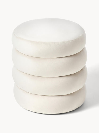 Westwing Puf Reposapiés De Terciopelo Alto