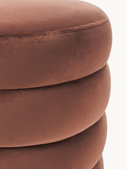 Westwing Puf Reposapiés De Terciopelo Alto