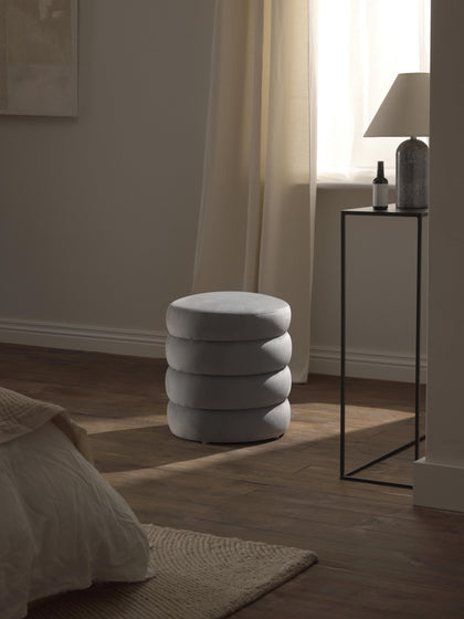 Westwing Puf Reposapiés De Terciopelo Alto