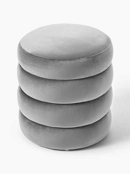 Westwing Puf Reposapiés De Terciopelo Alto