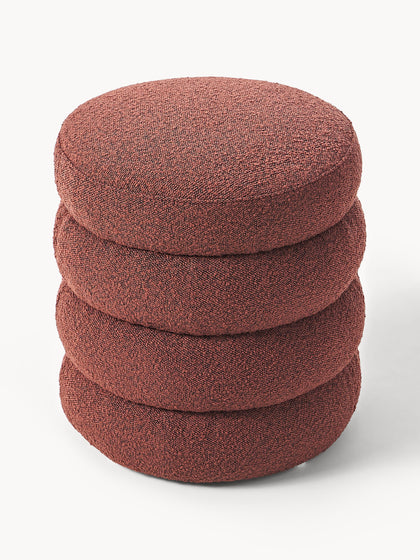 Westwing Puf Reposapiés En Tejido Bouclé Alto