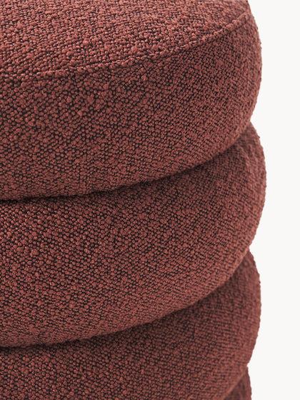 Westwing Puf Reposapiés En Tejido Bouclé Alto