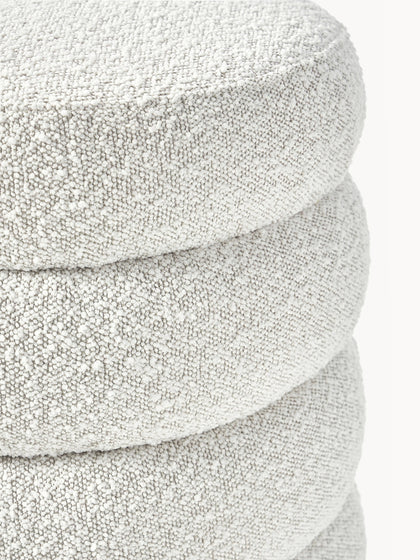 Westwing Puf Reposapiés En Tejido Bouclé Alto