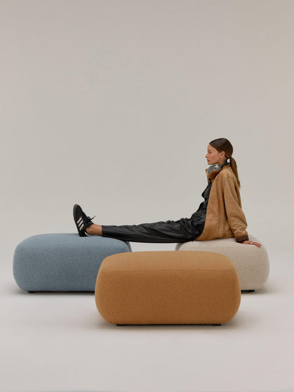 Westwing Puf Reposapiés En Tejido Bouclé Sofia