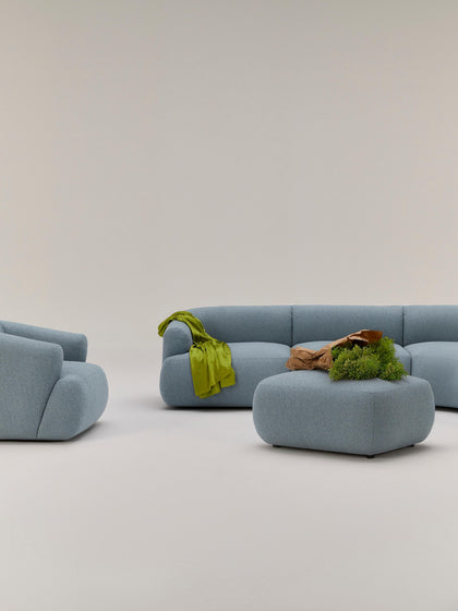 Westwing Puf Reposapiés En Tejido Bouclé Sofia