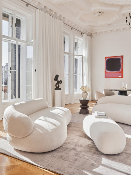 Westwing Puf Reposapiés Grande De Borreguillo Alba