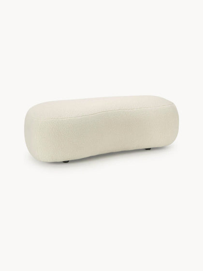 Westwing Puf reposapiés grande de borreguillo Alba