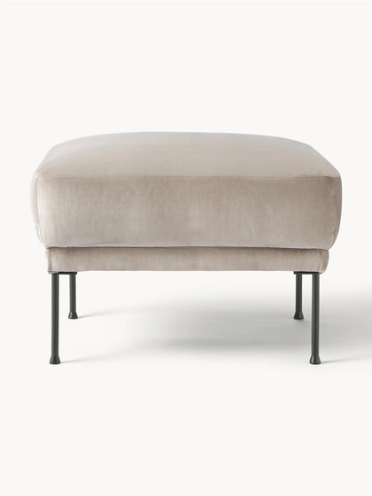 Westwing Reposapiés Puf De Terciopelo Fluente