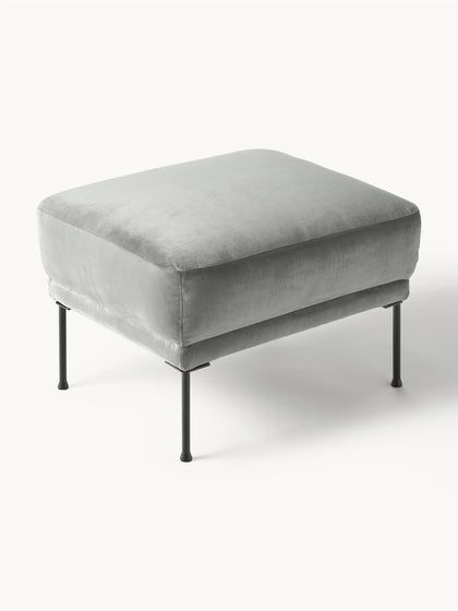 Westwing Reposapiés Puf De Terciopelo Fluente