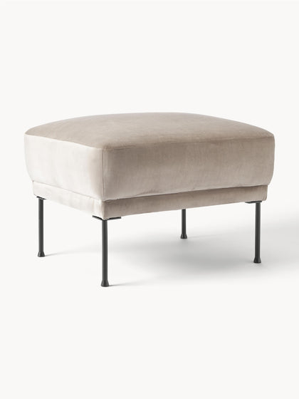 Westwing Reposapiés puf de terciopelo Fluente