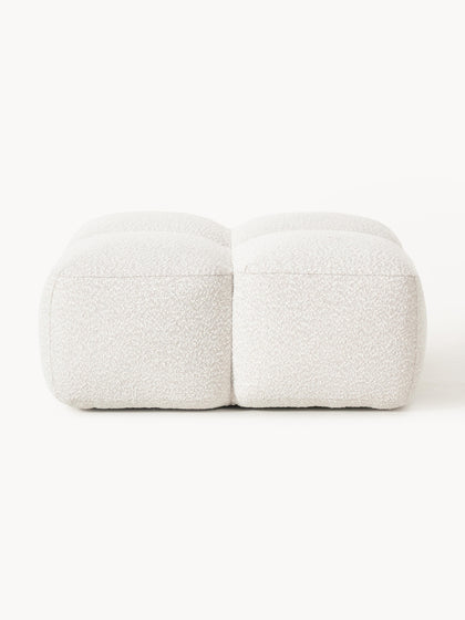 Westwing Reposapiés Puf En Tejido Bouclé Tayla