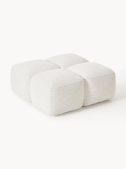 Westwing Reposapiés Puf En Tejido Bouclé Tayla
