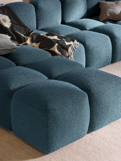 Westwing Reposapiés Puf En Tejido Bouclé Tayla