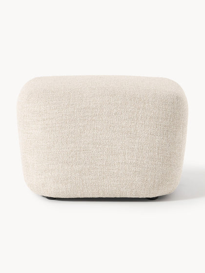 Westwing Reposapiés Puf En Tejido Bouclé Wolke