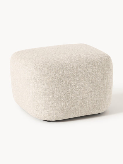 Westwing Reposapiés Puf En Tejido Bouclé Wolke