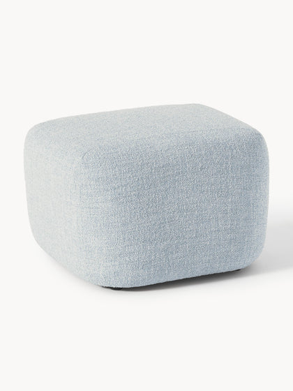 Westwing Reposapiés Puf En Tejido Bouclé Wolke