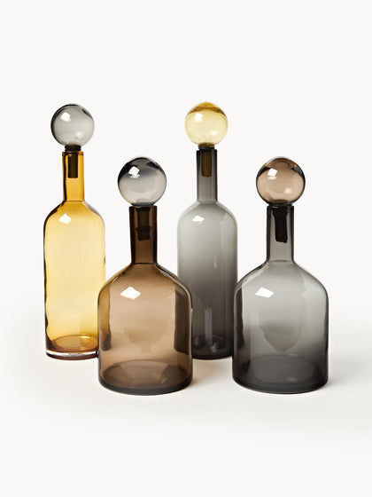 Westwing Set de botellas decorativas Chic 4 pzas