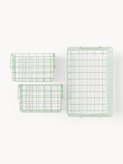 Westwing Set de cestas de metal The Baskets 3 uds