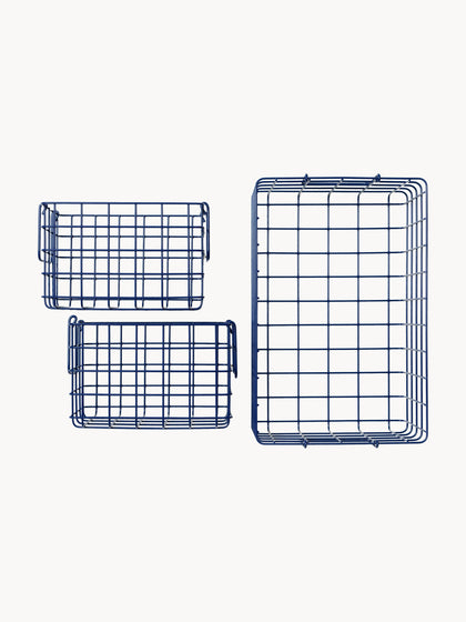 Westwing Set de cestas de metal The Baskets 3 uds