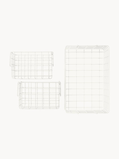 Westwing Set de cestas de metal The Baskets 3 uds