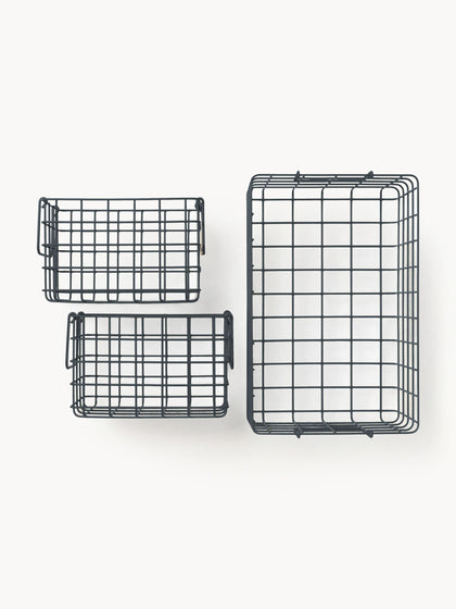 Westwing Set de cestas de metal The Baskets 3 uds