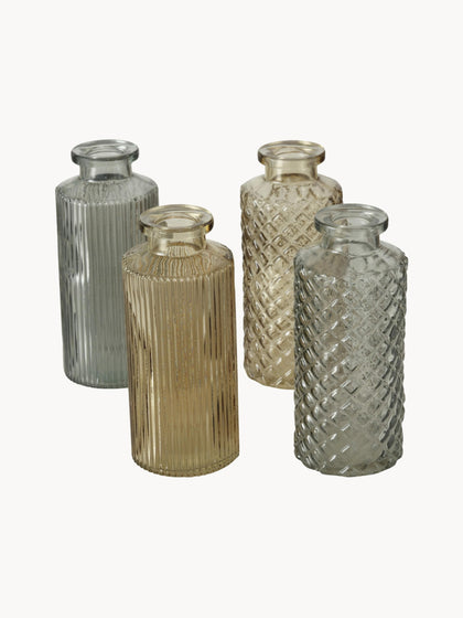 Westwing Set de jarrones de vidrio Panja 4 uds