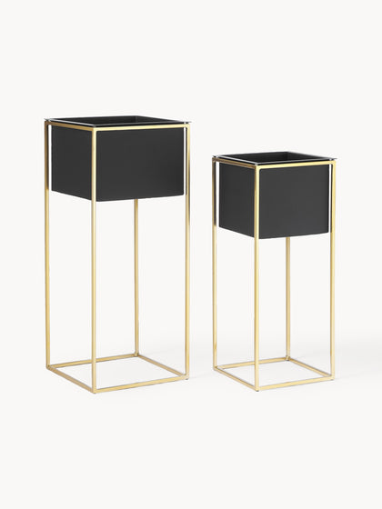 Westwing Set de maceteros de metal Leilani 2 uds