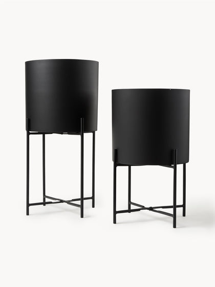 Westwing Set de maceteros de metal Mina 2 uds