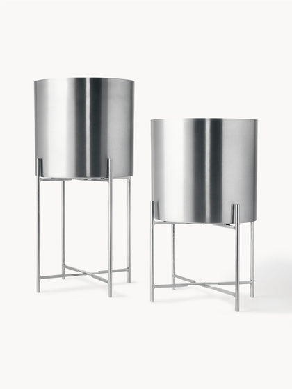 Westwing Set de maceteros de metal Mina 2 uds