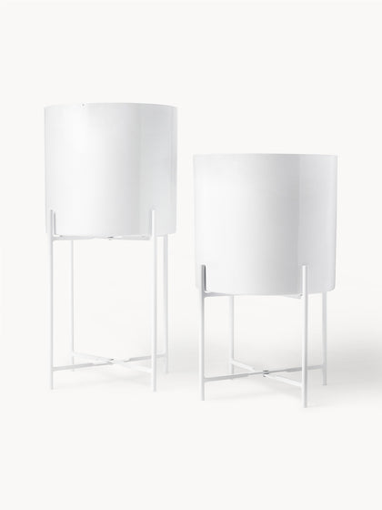 Westwing Set de maceteros de metal Mina 2 uds