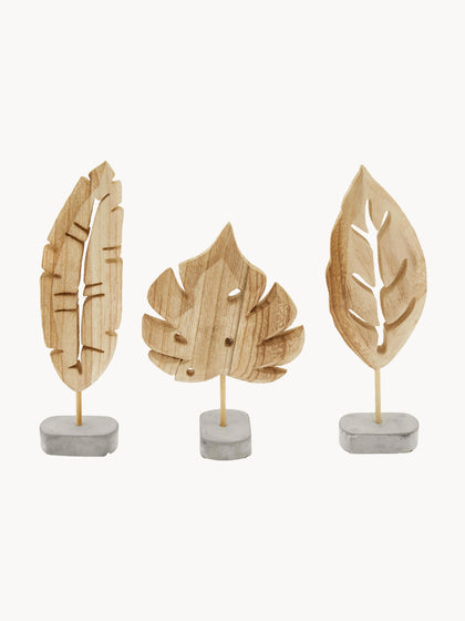 Westwing Set de piezas decorativas Blatt 3 pzas