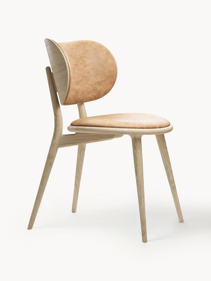 Westwing Silla artesanal de cuero y madera Rock