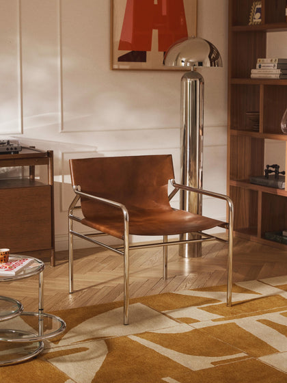 Westwing Silla Con Reposabrazos De Cuero Dion