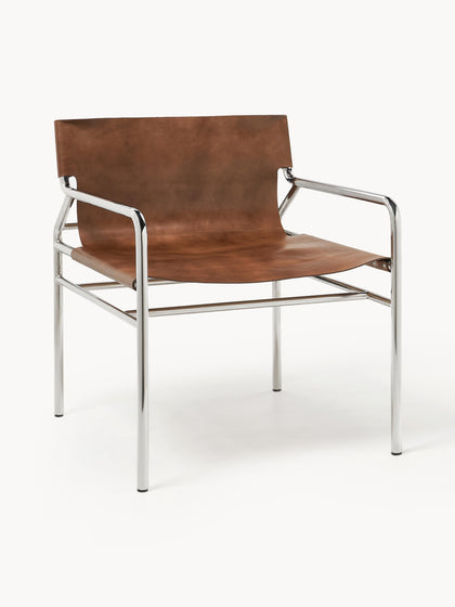 Westwing Silla Con Reposabrazos De Cuero Dion