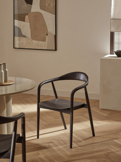Westwing Silla Con Reposabrazos De Madera Angelina