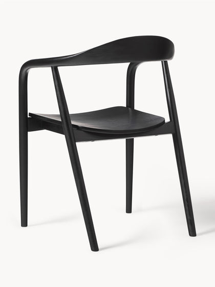 Westwing Silla Con Reposabrazos De Madera Angelina